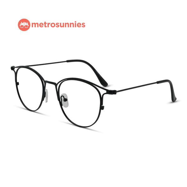 MetroSunnies Phoebe Specs (Black) / Replaceable Lens / Eyeglasses for Men and Women