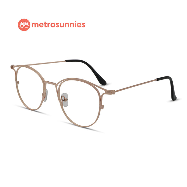 MetroSunnies Phoebe Specs (Rose Gold) / Con-Strain Blue Light / Anti-Radiation Computer Eyeglasses