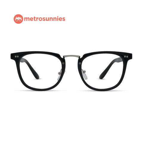 MetroSunnies Raine Specs (Black) / Replaceable Lens / Eyeglasses for Men and Women