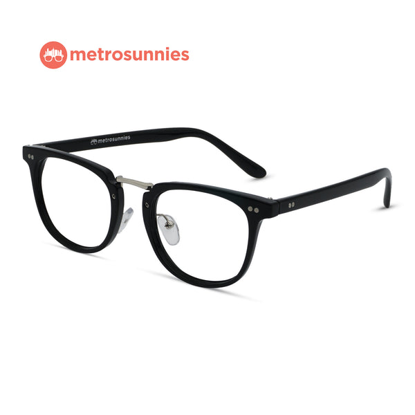 MetroSunnies Raine Specs (Black) / Replaceable Lens / Eyeglasses for Men and Women