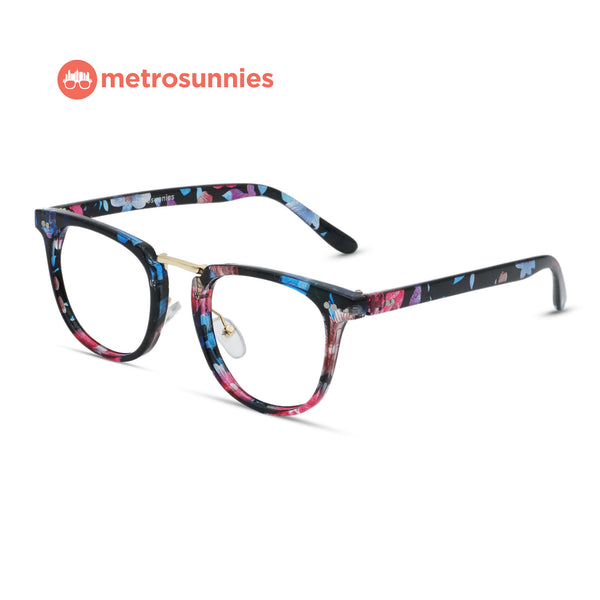 MetroSunnies Raine Specs (Flora) / Replaceable Lens / Eyeglasses for Men and Women