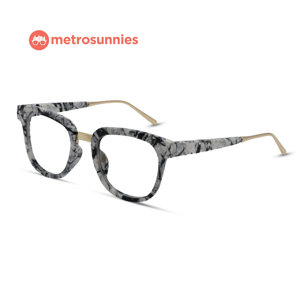 MetroSunnies Randy Specs (Marble) / Replaceable Lens / Eyeglasses for Men and Women