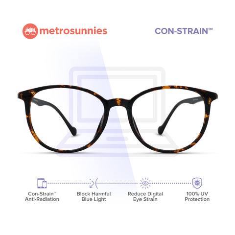 MetroSunnies Rani Specs (Leopard) / Con-Strain Blue Light / Versairy / Anti-Radiation Eyeglasses