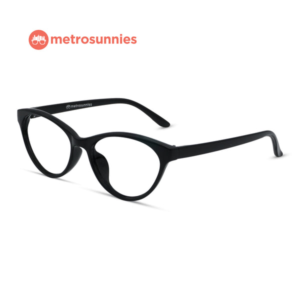 MetroSunnies Raquel Specs (Black) / Replaceable Lens / Eyeglasses for Men and Women