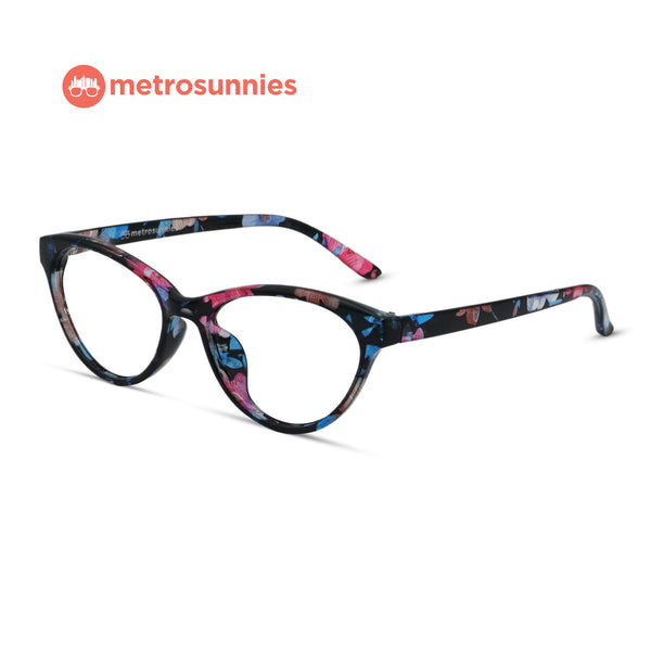 MetroSunnies Raquel Specs (Flora) / Replaceable Lens / Eyeglasses for Men and Women
