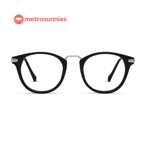 MetroSunnies Raven Specs (Black) / Replaceable Lens / Eyeglasses for Men and Women