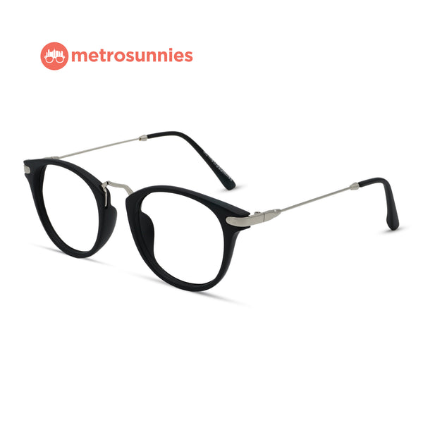 MetroSunnies Raven Specs (Black) / Replaceable Lens / Eyeglasses for Men and Women