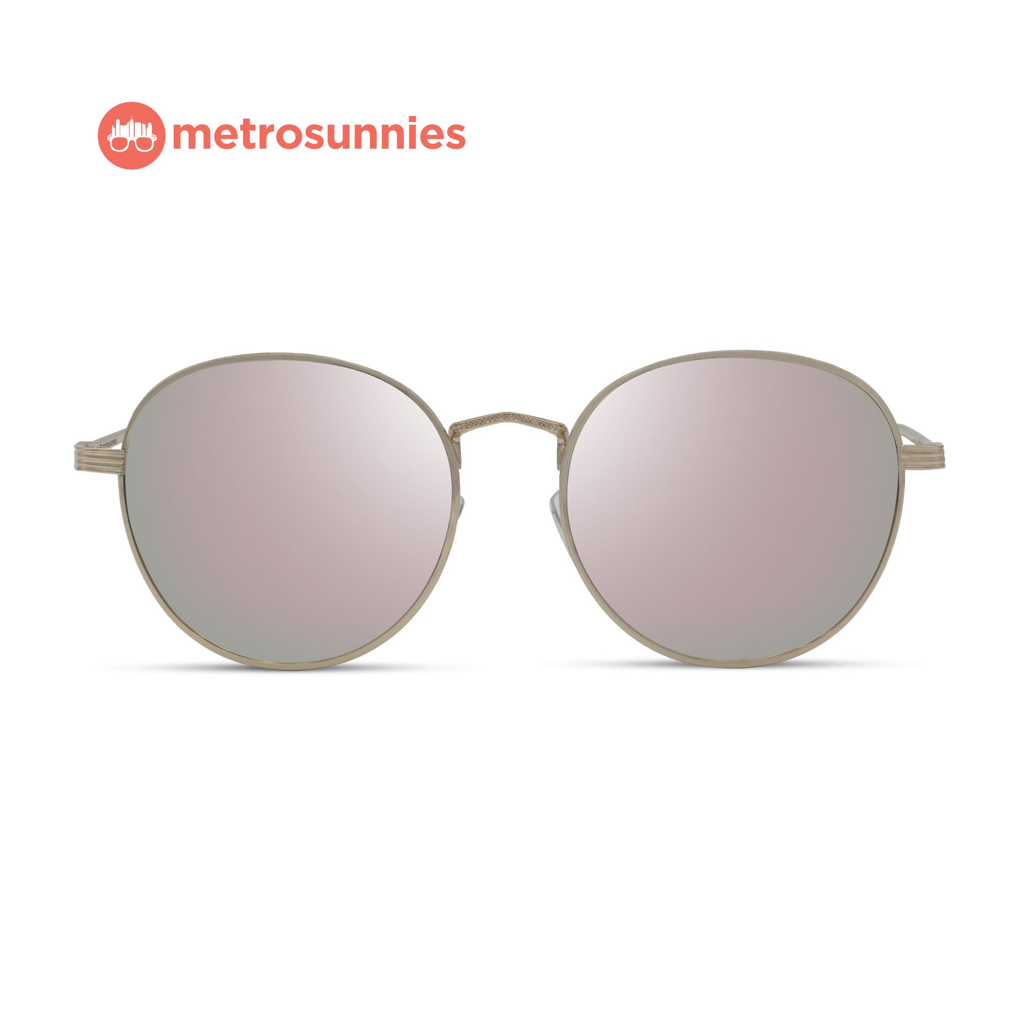 MetroSunnies Richard Sunnies (Rose Gold) / Sunglasses with UV400 Protection / Fashion Eyewear Unisex