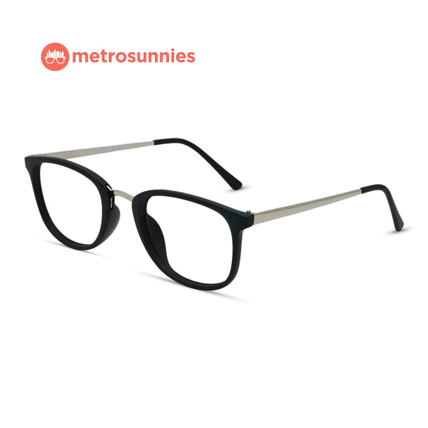 MetroSunnies River Specs (Black) / Replaceable Lens / Eyeglasses for Men and Women