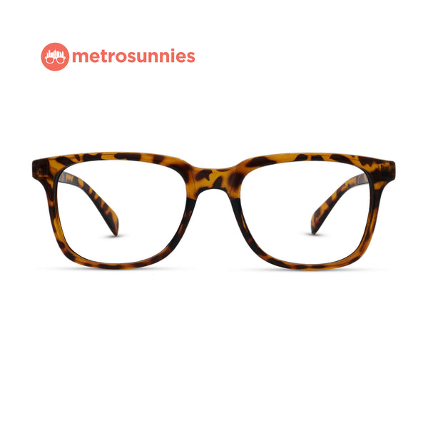 MetroSunnies Robbie Specs (Leopard) / Replaceable Lens / Eyeglasses for Men and Women