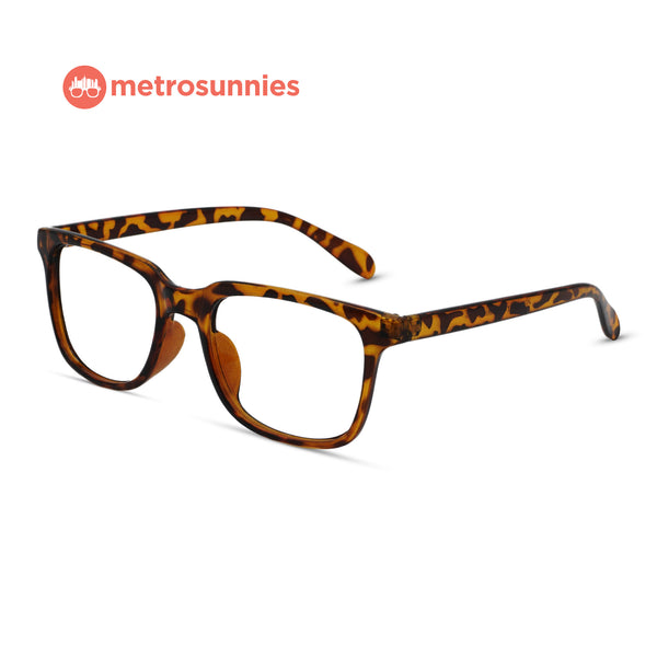 MetroSunnies Robbie Specs (Leopard) / Replaceable Lens / Eyeglasses for Men and Women