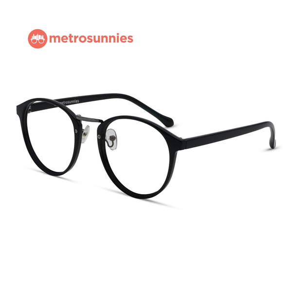MetroSunnies Robin Specs (Black) / Replaceable Lens / Eyeglasses for Men and Women