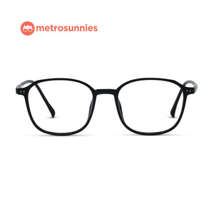 MetroSunnies Rory Specs (Black) / Replaceable Lens / Versairy Ultralight Weight / Eyeglasses