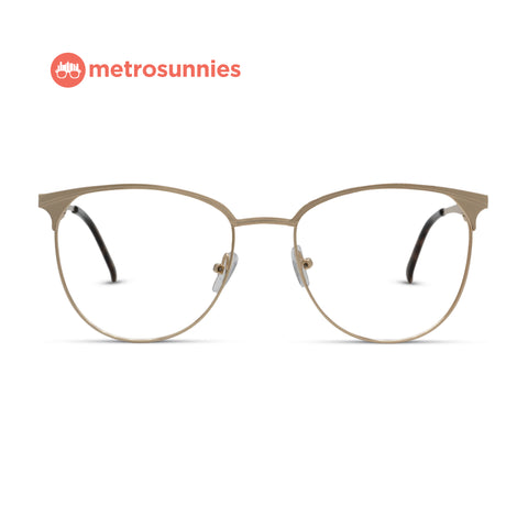 MetroSunnies Rowan Specs (Gold) / Replaceable Lens / Eyeglasses for Men and Women