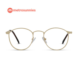 MetroSunnies Royce Specs (Gold) / Replaceable Lens / Eyeglasses for Men and Women
