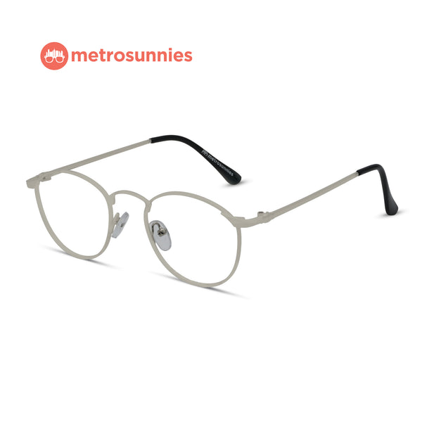 MetroSunnies Royce Specs (Silver) / Replaceable Lens / Eyeglasses for Men and Women
