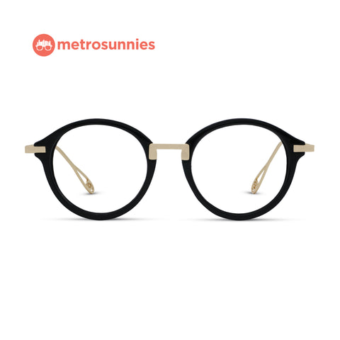 MetroSunnies Rue Specs (Black) / Replaceable Lens / Eyeglasses for Men and Women