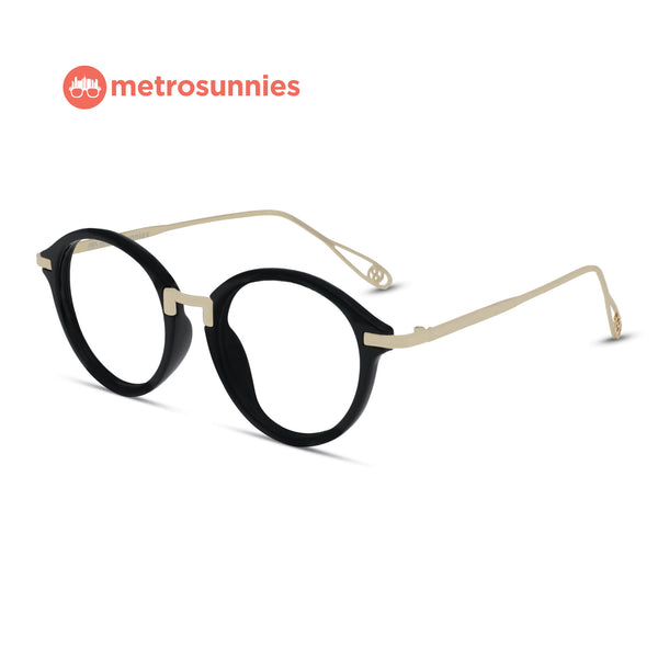 MetroSunnies Rue Specs (Black) / Replaceable Lens / Eyeglasses for Men and Women
