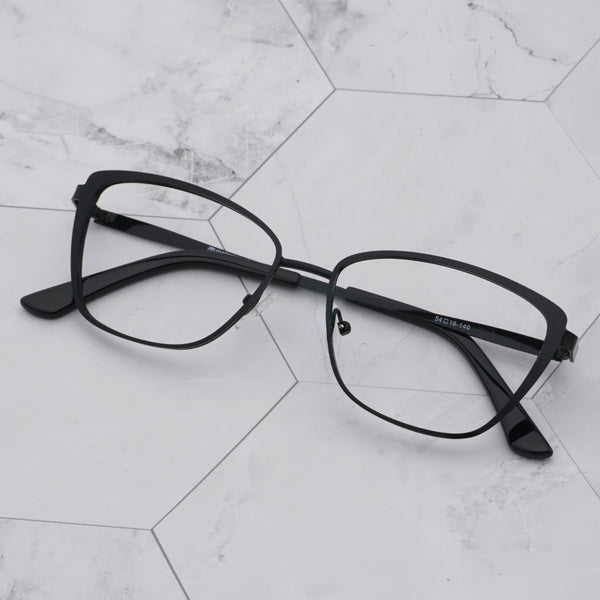 MetroSunnies Sandy Specs (Black) / Replaceable Lens / Eyeglasses for Men and Women