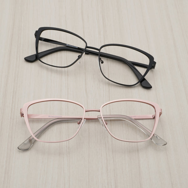 MetroSunnies Sandy Specs (Pink) / Replaceable Lens / Eyeglasses for Men and Women