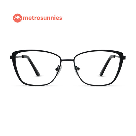 MetroSunnies Sandy Specs (Black) / Replaceable Lens / Eyeglasses for Men and Women