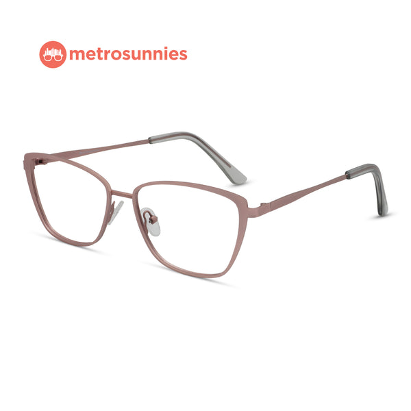 MetroSunnies Sandy Specs (Pink) / Replaceable Lens / Eyeglasses for Men and Women