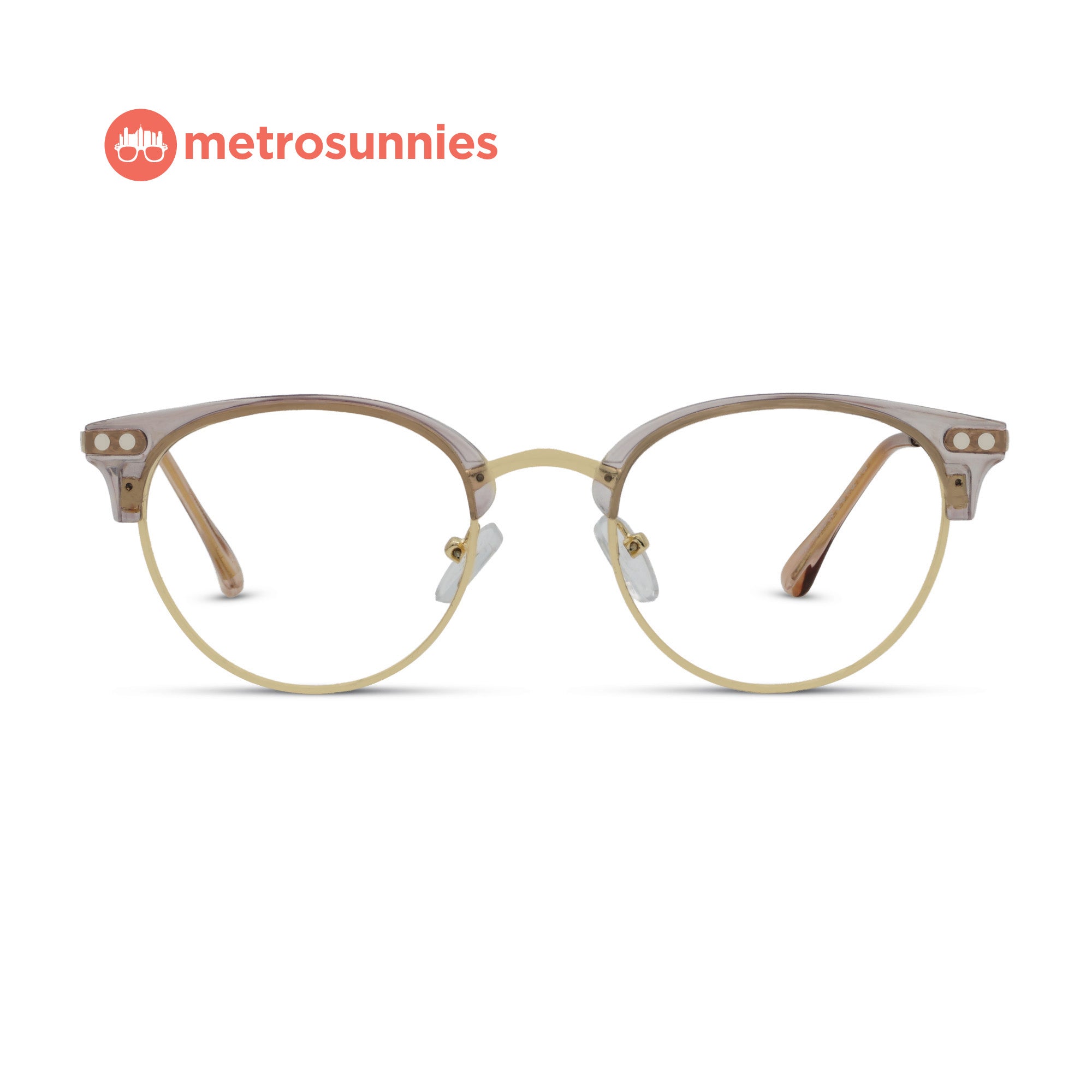 MetroSunnies Sasha Specs (Champagne) / Replaceable Lens / Eyeglasses for Men and Women