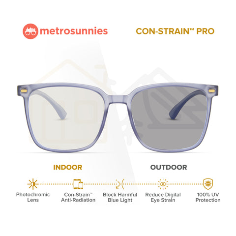 MetroSunnies Scott Specs (Blue) / Con-Strain Blue Light / Versairy / Anti-Radiation Eyeglasses