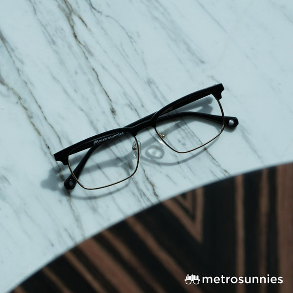 MetroSunnies Serge Specs (Black) / Replaceable Lens / Eyeglasses for Men and Women