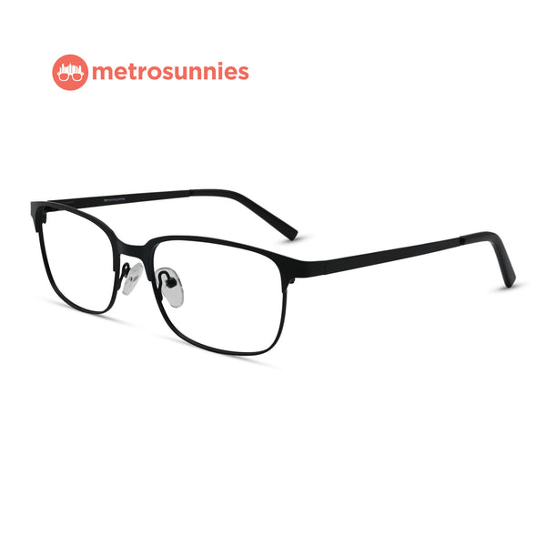 MetroSunnies Skyler Specs (Black) / Replaceable Lens / Eyeglasses for Men and Women