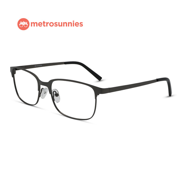 MetroSunnies Skyler Specs (Gun) / Replaceable Lens / Eyeglasses for Men and Women