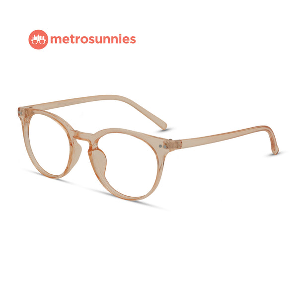 MetroSunnies Stacy Specs (Peach) / Replaceable Lens / Eyeglasses for Men and Women