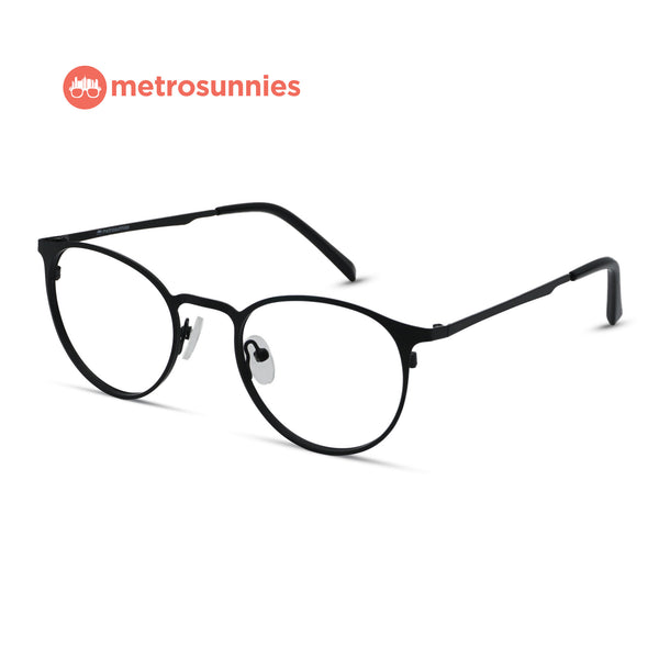 MetroSunnies Steve Specs (Black) / Con-Strain Blue Light / Anti-Radiation Computer Eyeglasses