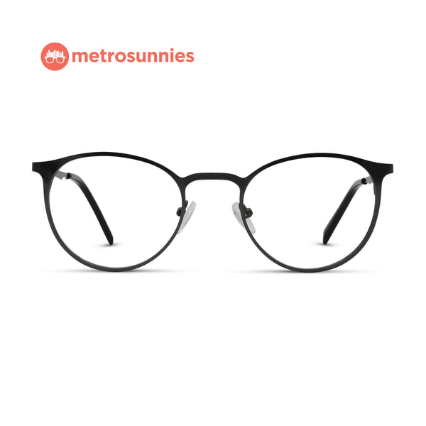 MetroSunnies Steve Specs (Gun) / Replaceable Lens / Eyeglasses for Men and Women