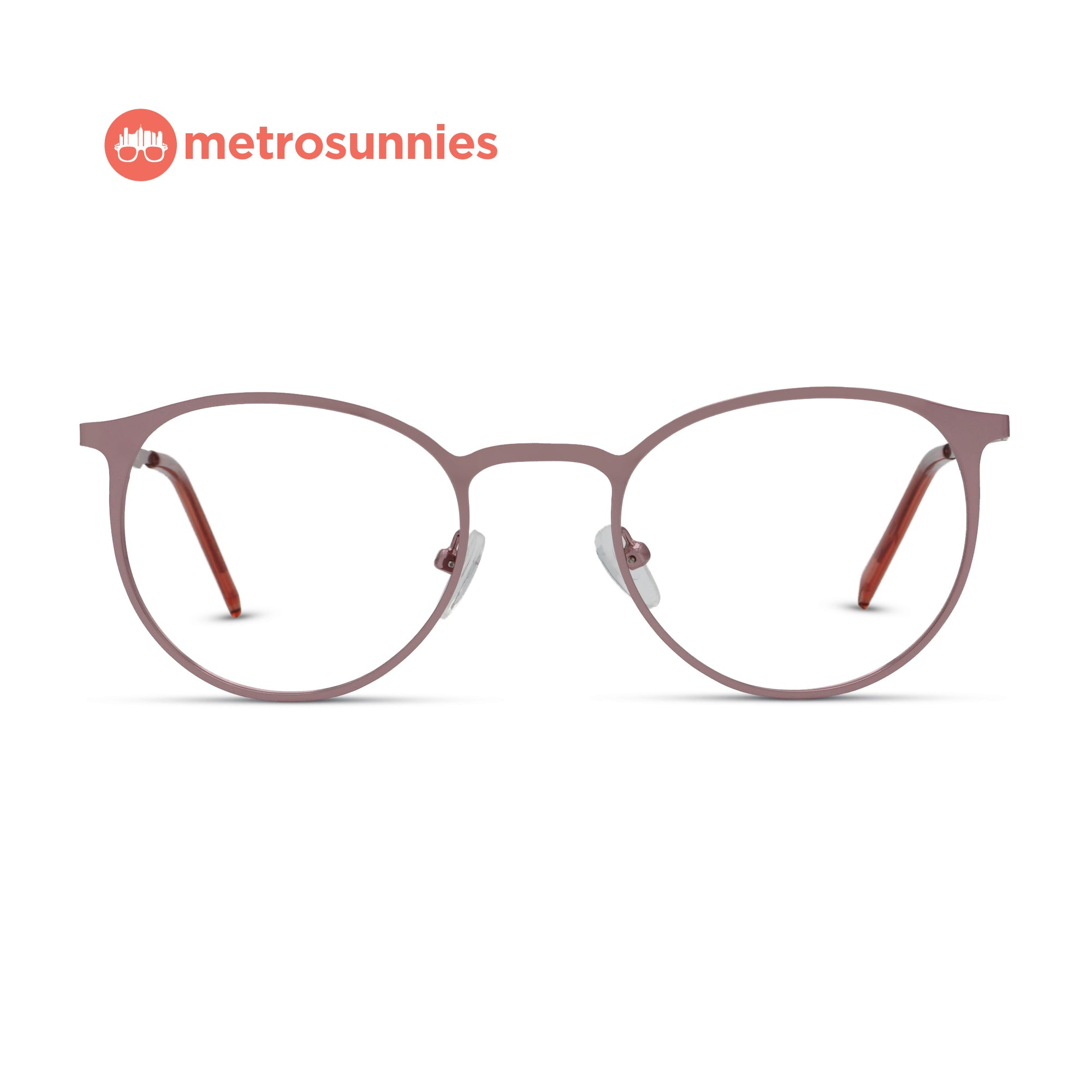 MetroSunnies Steve Specs (Pink) / Replaceable Lens / Eyeglasses for Men and Women