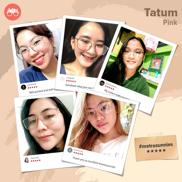 MetroSunnies Tatum Specs (Pink) / Replaceable Lens / Eyeglasses for Men and Women