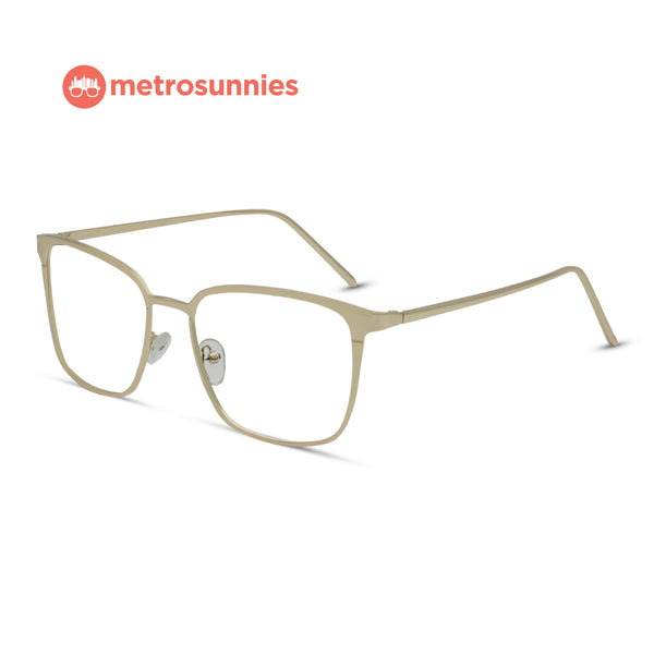 MetroSunnies Ted Specs (Gold) / Replaceable Lens / Eyeglasses for Men and Women