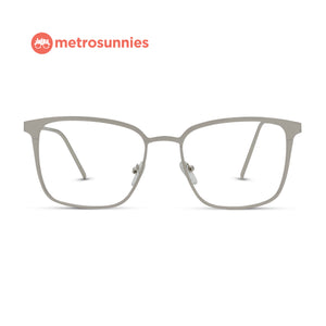 MetroSunnies Ted Specs (Silver) / Replaceable Lens / Eyeglasses for Men and Women