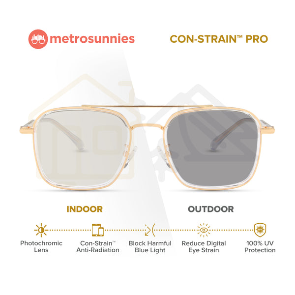 MetroSunnies Trisa Specs (Clear) / Con-Strain Blue Light / Versairy / Anti-Radiation Eyeglasses