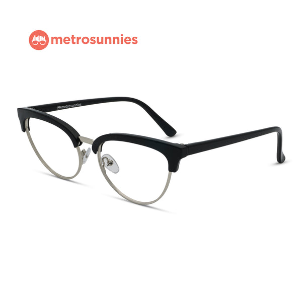 MetroSunnies Vicky Specs (Black) / Replaceable Lens / Eyeglasses for Men and Women
