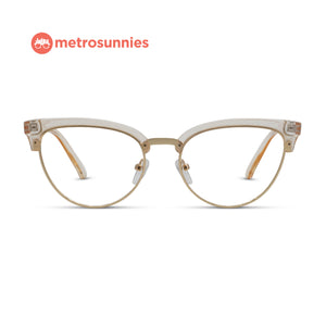 MetroSunnies Vicky Specs (Champagne) / Replaceable Lens / Eyeglasses for Men and Women