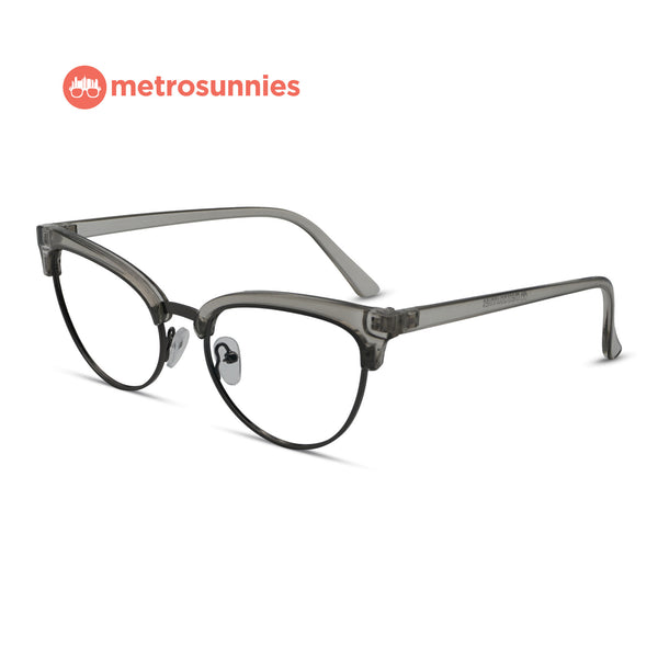 MetroSunnies Vicky Specs (Gray) / Replaceable Lens / Eyeglasses for Men and Women