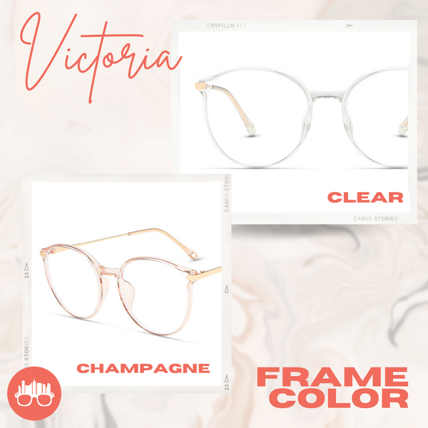 MetroSunnies Victoria Specs (Champagne) / Con-Strain Blue Light / Anti-Radiation Computer Eyeglasses