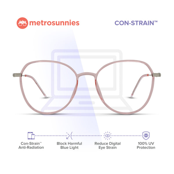 MetroSunnies Vina Specs (Blossom) / Replaceable Lens / Versairy Ultralight Weight / Eyeglasses
