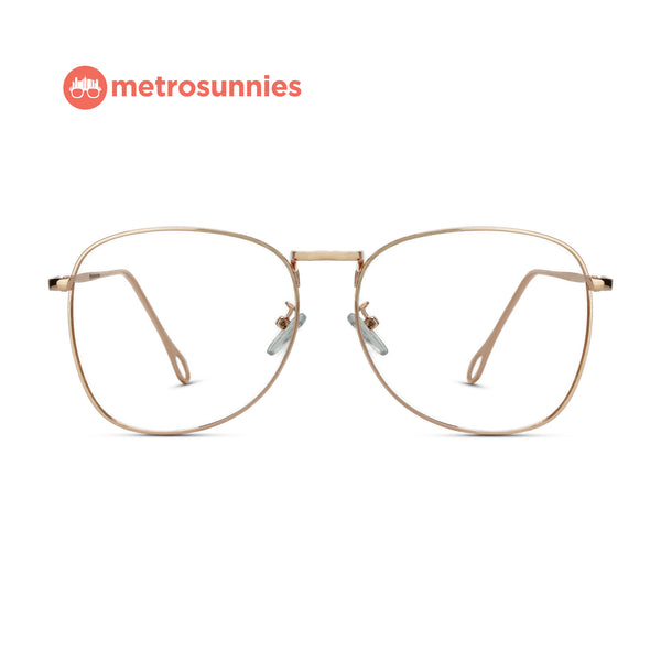 MetroSunnies Wallace Specs (Gold) / Replaceable Lens / Eyeglasses for Men and Women