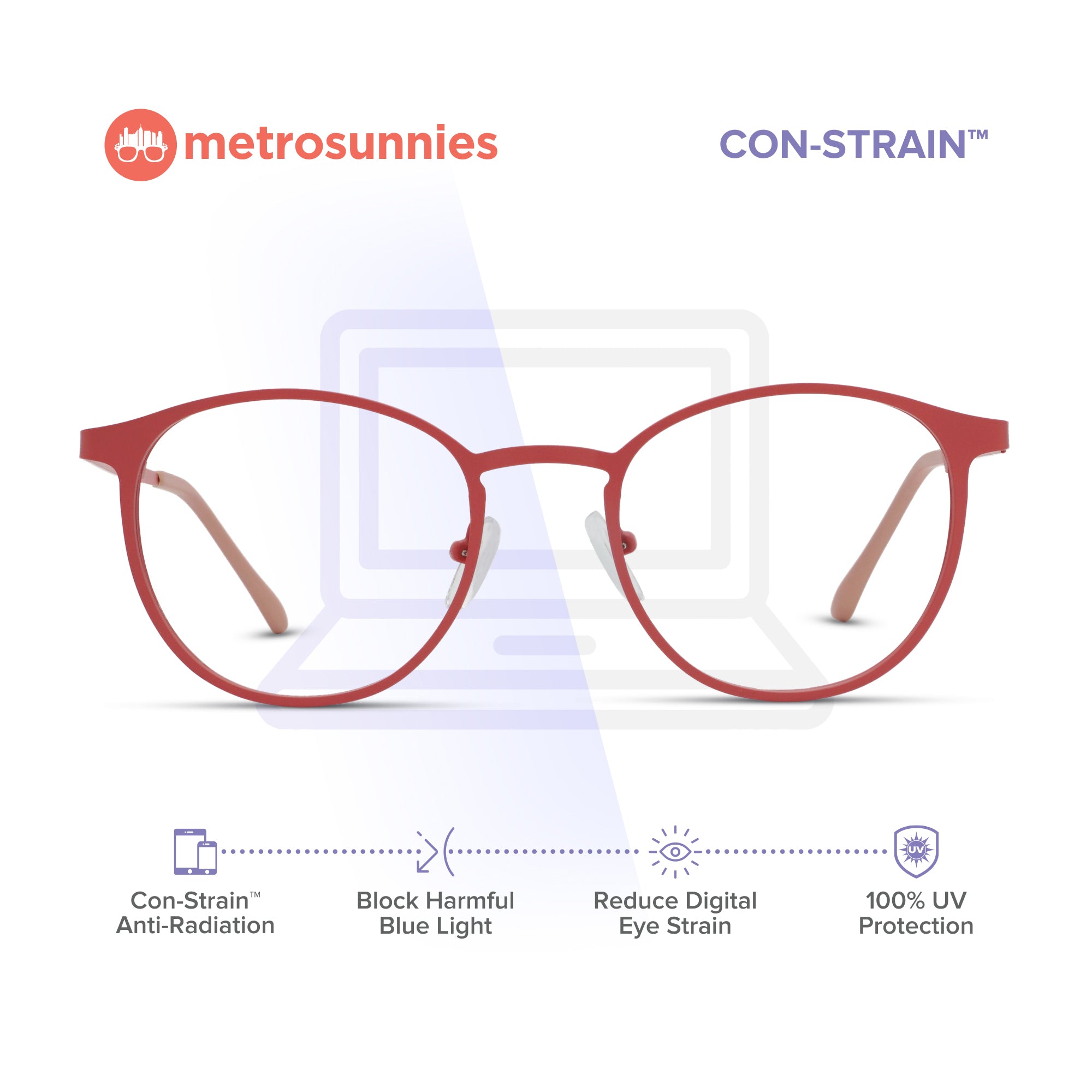 MetroSunnies Willow Specs (Sakura) / Replaceable Lens / Eyeglasses for Men and Women