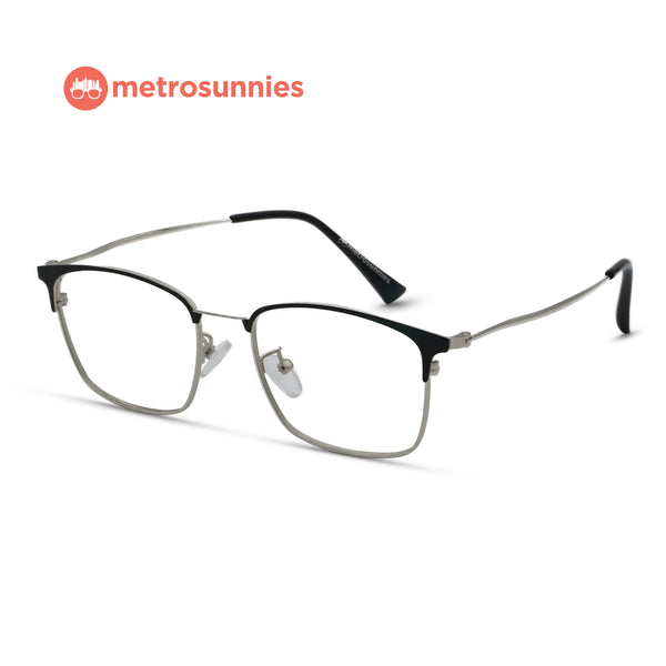 MetroSunnies Windsor Specs (Silver) / Con-Strain Blue Light / Anti-Radiation Computer Eyeglasses