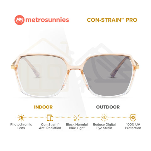 MetroSunnies Winnie Specs (Champagne) / Con-Strain Blue Light / Versairy / Anti-Radiation Eyeglasses