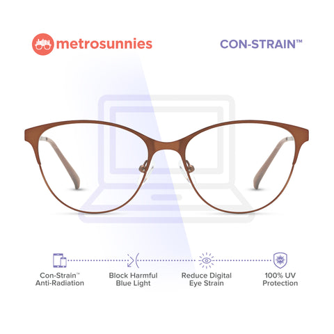 MetroSunnies Yassi Specs (Nude) / Con-Strain Blue Light / Anti-Radiation Computer Eyeglasses