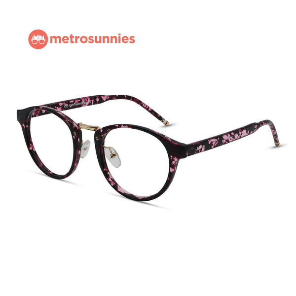 MetroSunnies Zia Specs (Rose) / Replaceable Lens / Eyeglasses for Men and Women